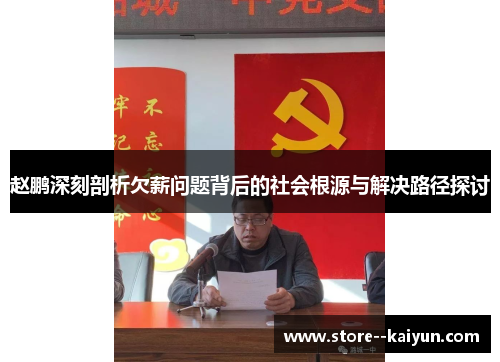 赵鹏深刻剖析欠薪问题背后的社会根源与解决路径探讨